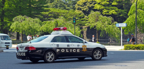 Toyota Crown Police Car at Imperial East Gardens in Tokyo Japan Drive-by Snapshots by Sebastian Motsch