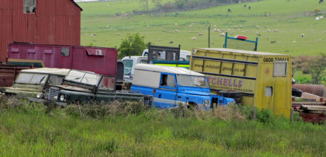 Land Rover Junkyard Scotland Drive-by Snapshot by Sebastian Motsch