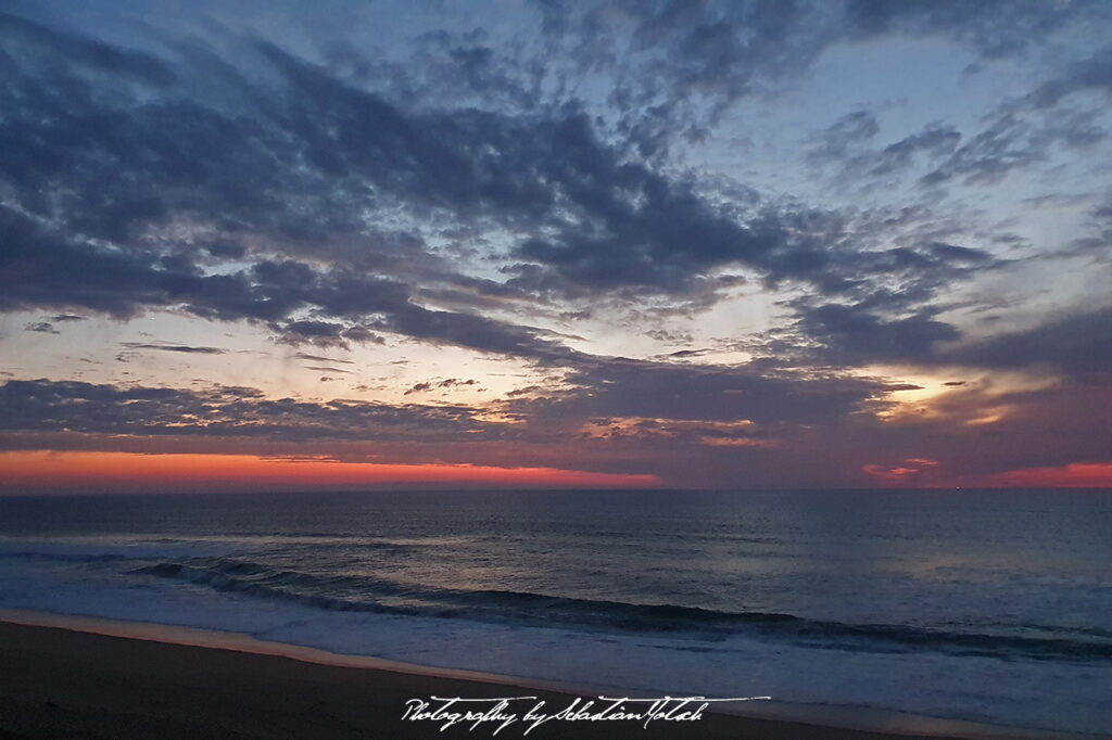 Early Morning Surf Cap Homy Sunset France by Sebastian Motsch