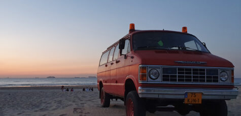 Dodge Van MOWAG 4x4 at the Beach Sunset in Scheveningen Drive-by Snapshots by Sebastian Motsch