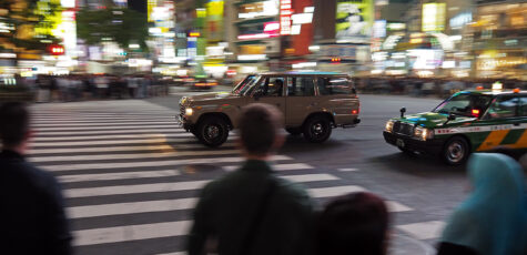 Toyota LandCruiser HJ61 at Shibuya Crossing Tokyo Japan Drive-by Snapshots by Sebastian Motsch