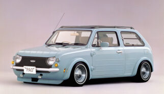 Nissan Pao with Chrome Steelies Photoshop by Sebastian Motsch