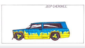 Jeep Cherokee 2-Door Drawing by Sebastian Motsch 1995