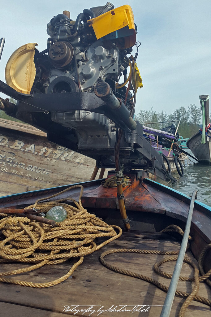 Thailand Rai Leh Boat Engine Photo by Sebastian Motsch