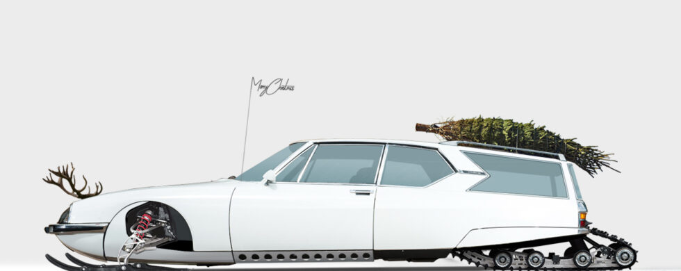 Citroen SM Shooting Brake Christmas 2024 Photoshop by Sebastian Motsch