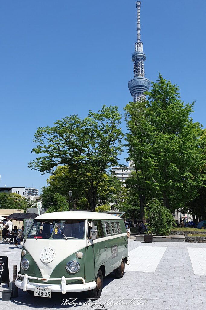 Volkswagen T1 near Tokyo Skytree Japan Drive-by Snapshots by Sebastian MotschVolkswagen T1 near Tokyo Skytree Japan Drive-by Snapshots by Sebastian Motsch